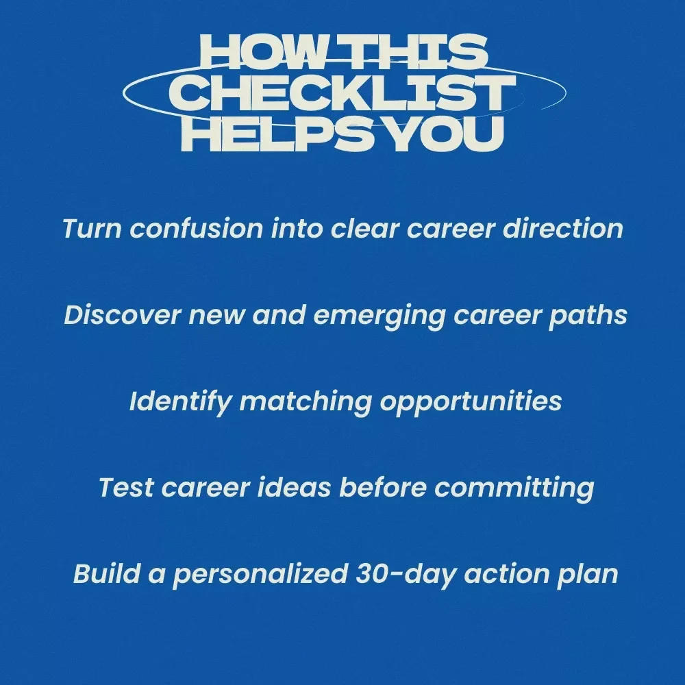 Find Your Path Faster – AI Tools for Career Direction Ideas Checklist, Career Clarity Planner, Digital Download Guide for Discovering Your Ideal Path