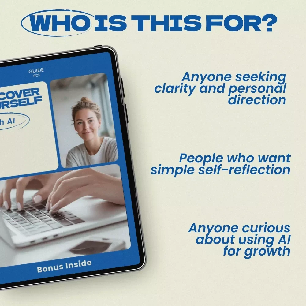 Discover Yourself With AI – Powerful Guide with AI Prompts for Personal Growth Reflection, Self-Discovery Workbook, Reflection System & Habit Awareness Tool