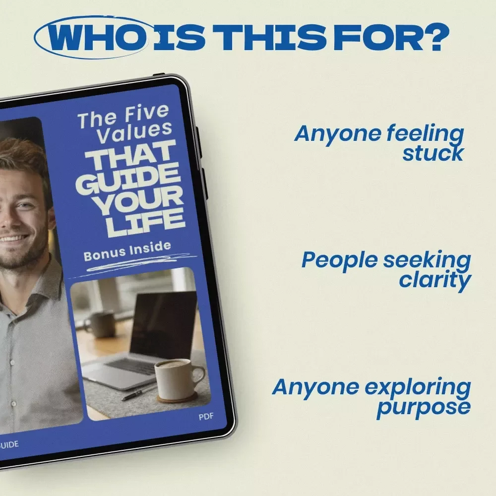 The Five Values That Guide Your Life – A Practical Guide on how to know your top 5 values, Find Clarity, Purpose & Direction, Self Discovery Workbook, Personal Growth Digital Download