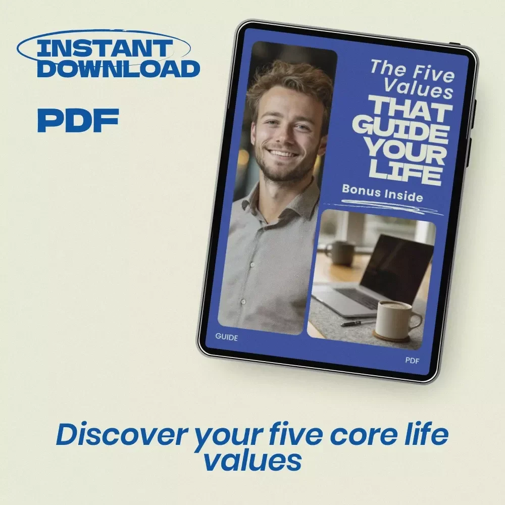 The Five Values That Guide Your Life – A Practical Guide on how to know your top 5 values, Find Clarity, Purpose & Direction, Self Discovery Workbook, Personal Growth Digital Download