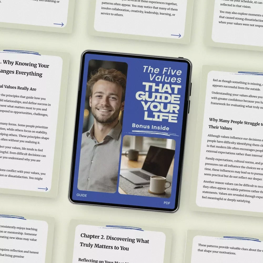 The Five Values That Guide Your Life – A Practical Guide on how to know your top 5 values, Find Clarity, Purpose & Direction, Self Discovery Workbook, Personal Growth Digital Download