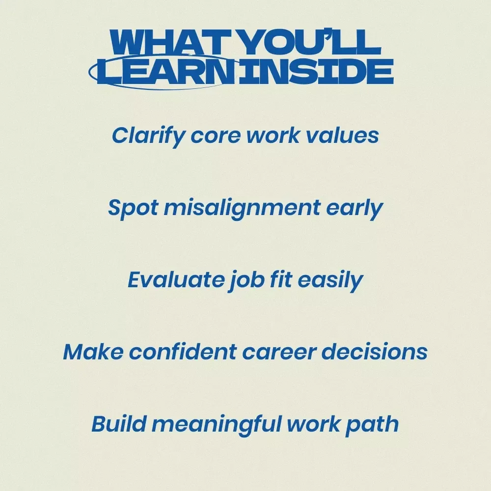 When Your Work Reflects Who You Are – A Guide on how to know if your job aligns with your values, Career Clarity Workbook, Value Alignment Checklist, Purpose-Driven Work eBook