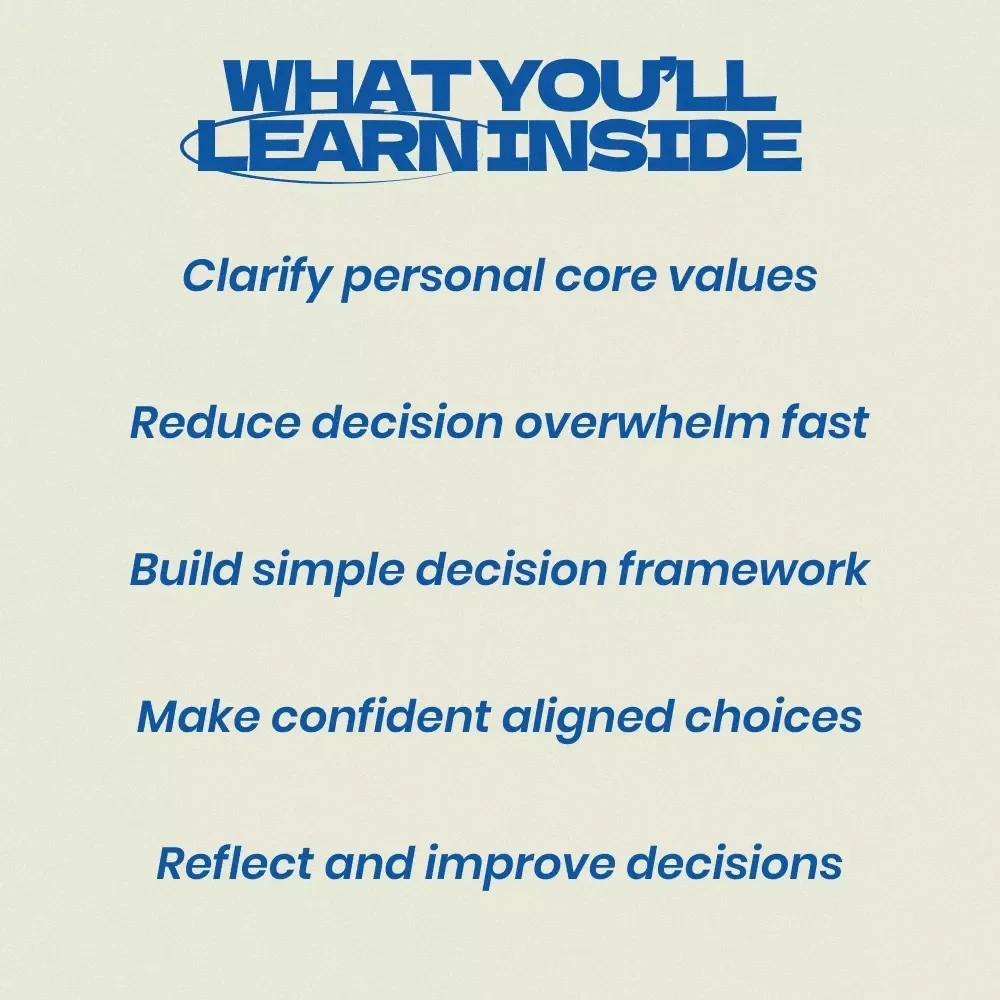 Decisions Guided by Your Values – A Practical Guide on how to make decisions based on your values for Clarity, Confidence, and Life Alignment