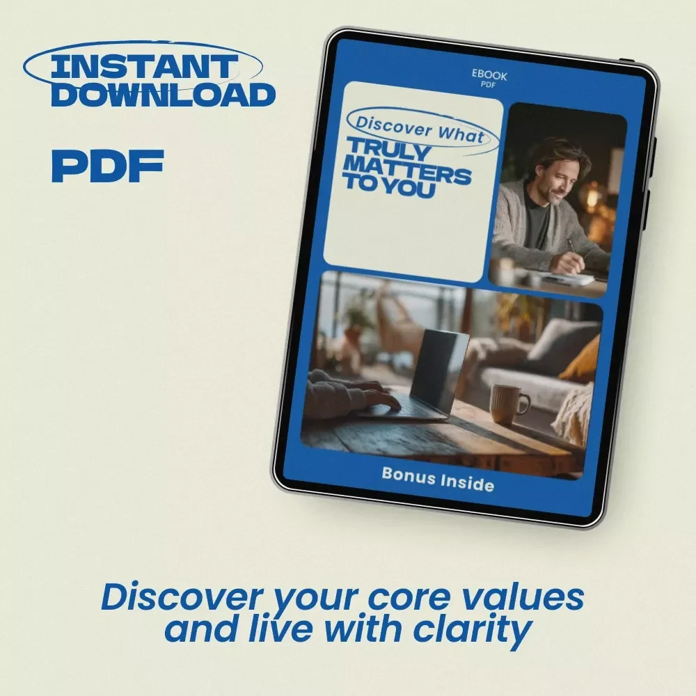Discover What Truly Matters to You | How to Figure Out Your Core Values eBook, Self Discovery Guide, Personal Growth Workbook, Values Clarity Digital Download