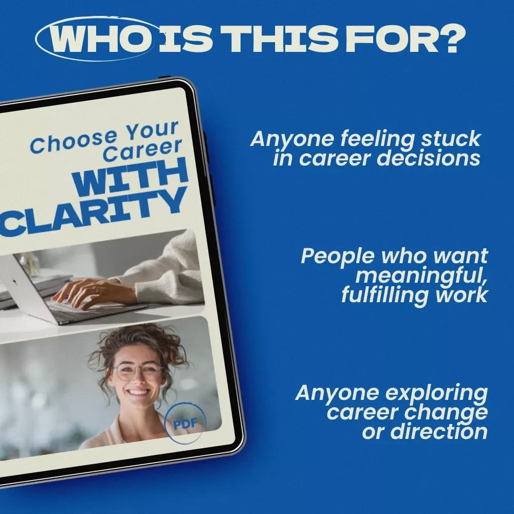 Choose Your Career With Clarity Checklist – Personal Values List for Career Decisions, Find Meaningful Work, Career Alignment Guide, Self Discovery Tool