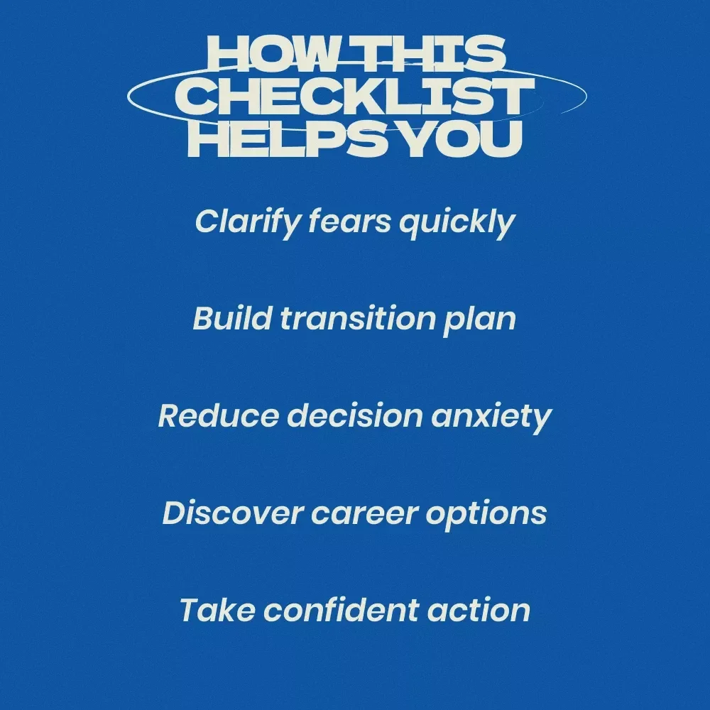 Leaving Your Job With Confidence Checklist | Overcome Fear of Change When Leaving a Job, Career Transition Planner, Resignation Preparation Guide