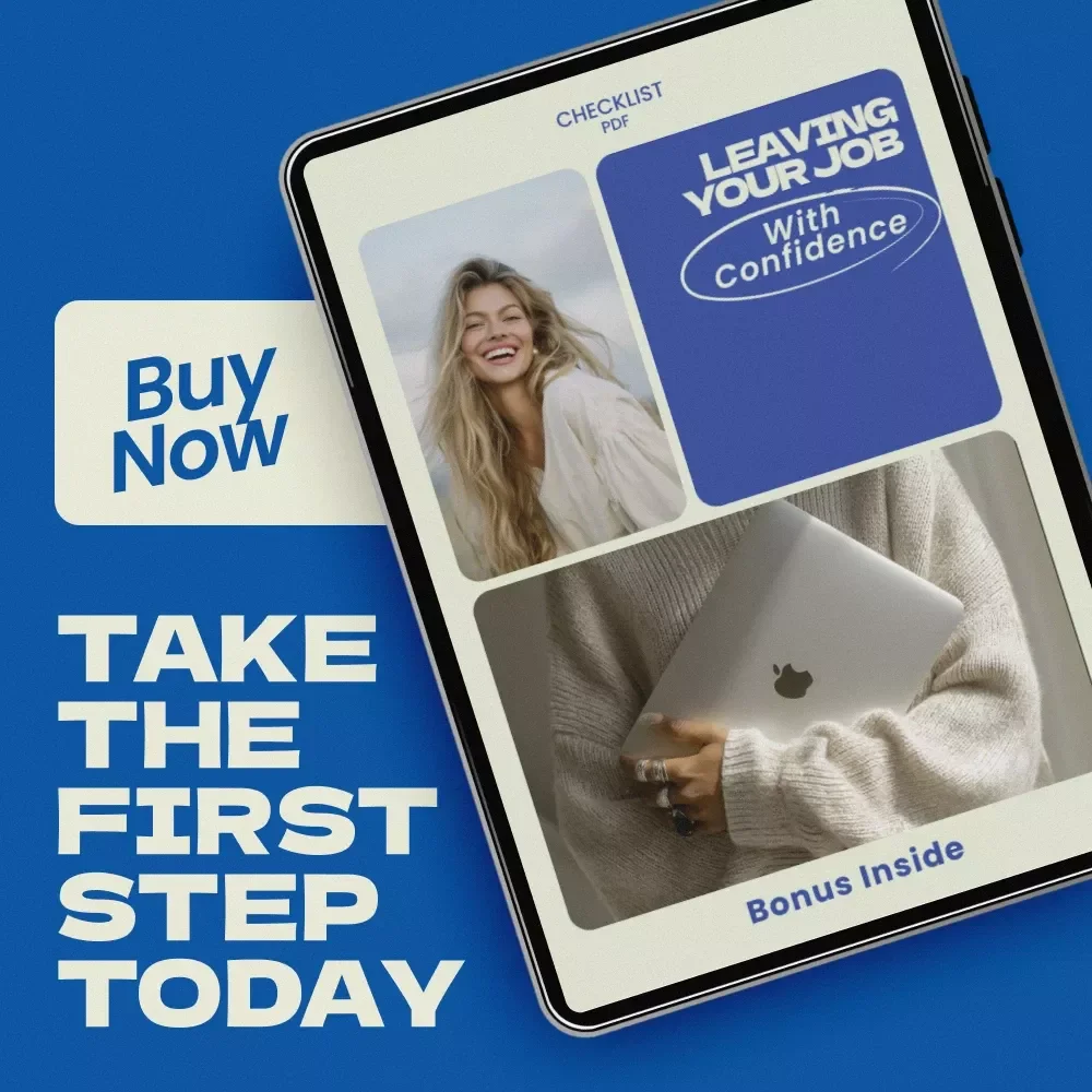 Leaving Your Job With Confidence Checklist | Overcome Fear of Change When Leaving a Job, Career Transition Planner, Resignation Preparation Guide