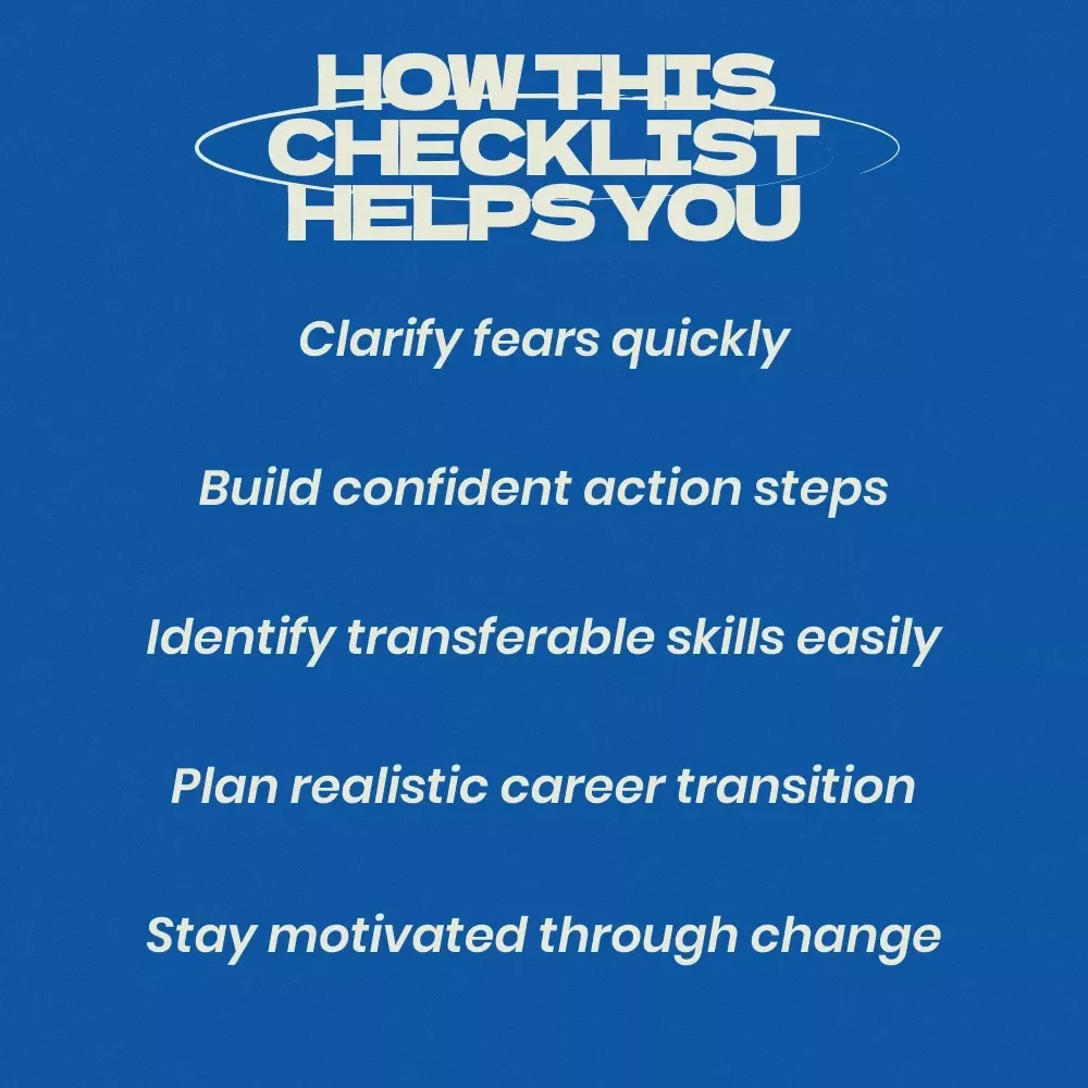 Courage to Change Your Career Checklist – Overcome Fear of Change When Starting a New Career, Career Transition Guide, Confidence Building Digital Download