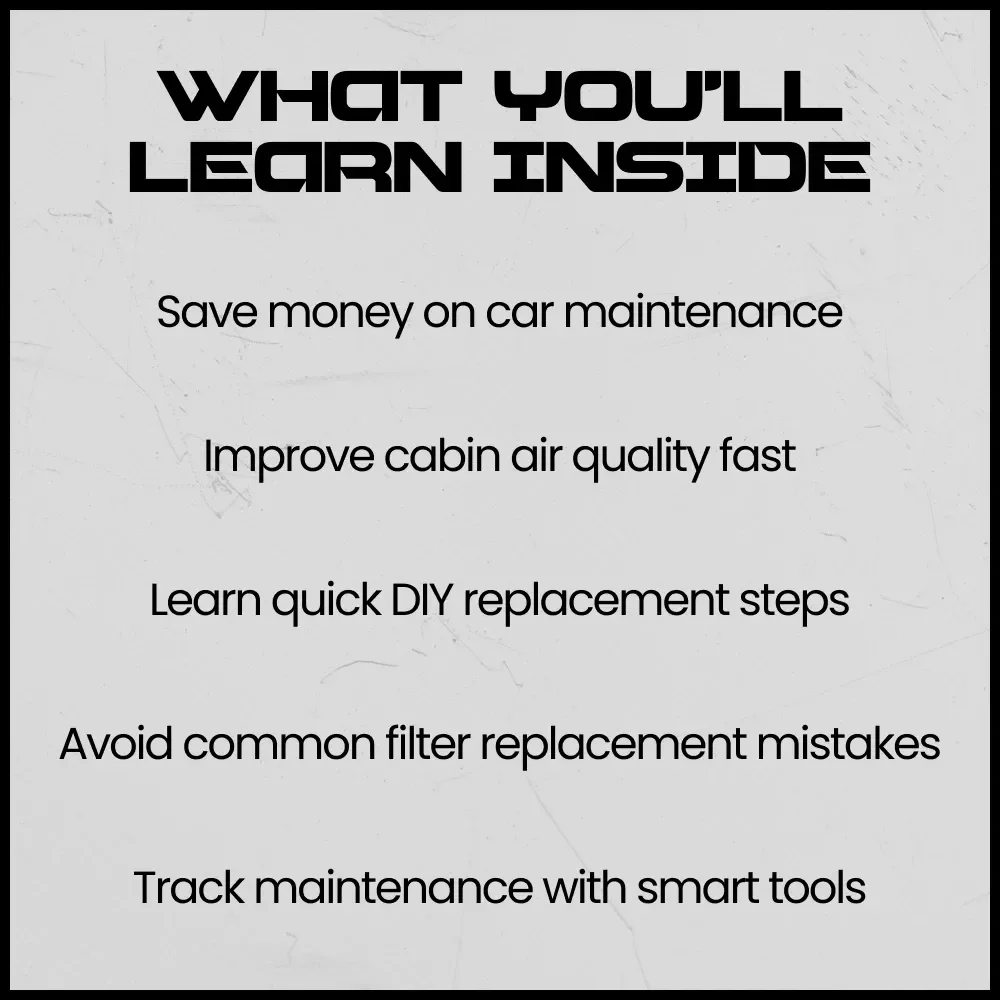 Replacing Your Car’s Cabin Filter – Easy DIY Guide | how to replace cabin filter Step-by-Step eBook for Beginners & Car Owners