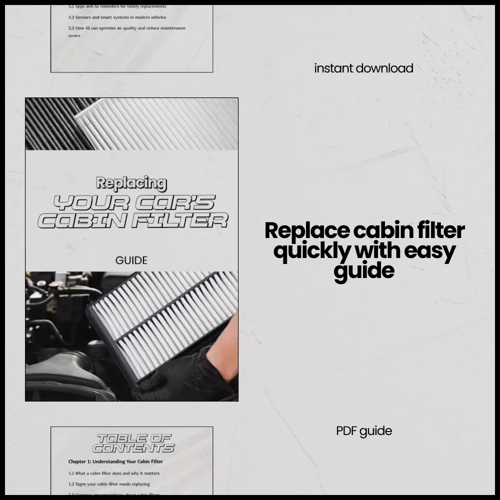 Replacing Your Car’s Cabin Filter – Easy DIY Guide | how to replace cabin filter Step-by-Step eBook for Beginners & Car Owners