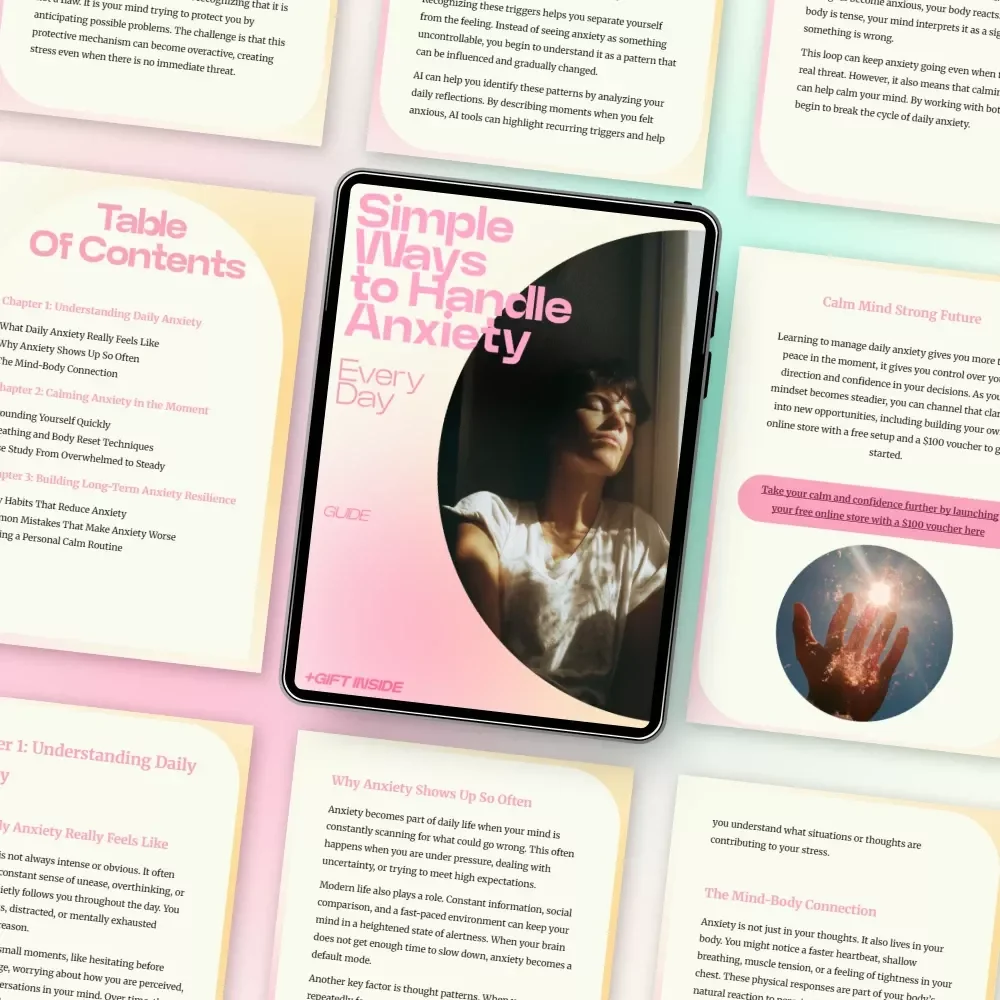 Simple Ways to Handle Anxiety Every Day | Practical Guide on how to deal with daily anxiety, Calm Mind Toolkit, Self-Help eBook for Stress Relief & Emotional Balance