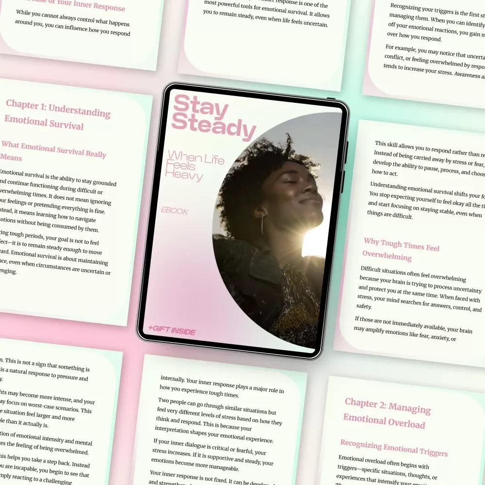 Stay Steady When Life Feels Heavy – Emotional Survival Strategies for Tough Times eBook, Self-Help Guide for Stress, Anxiety & Inner Stability, Digital Download