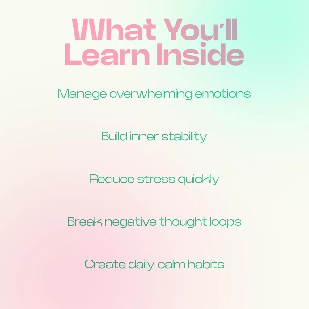 Stay Steady When Life Feels Heavy – Emotional Survival Strategies for Tough Times eBook, Self-Help Guide for Stress, Anxiety & Inner Stability, Digital Download