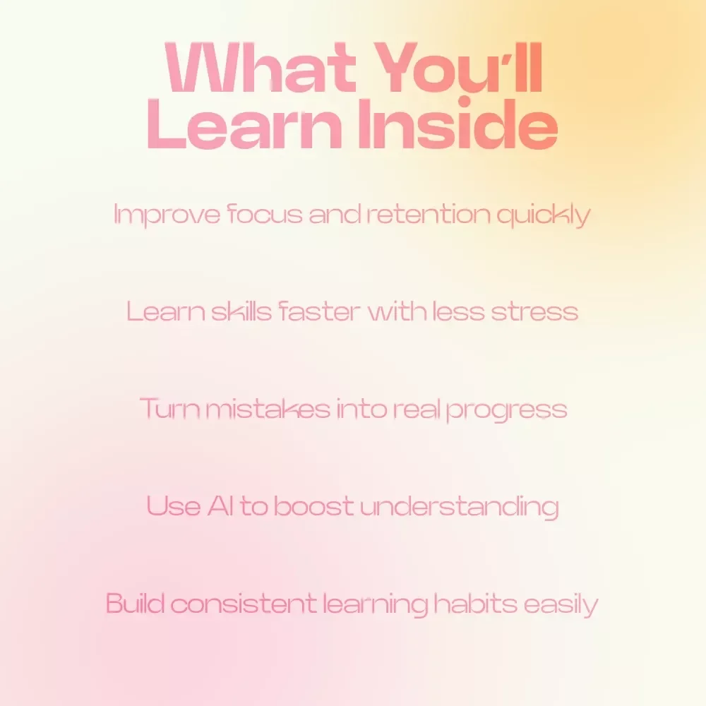 Learn Faster Think Smarter – How to Learn Faster with a Growth Mindset Guide | Brain Training eBook for Productivity, Focus & Skill Mastery