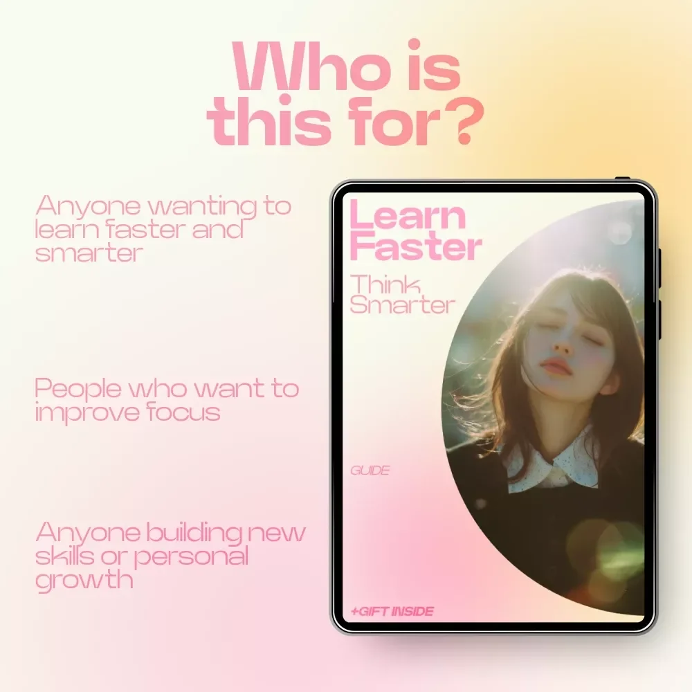 Learn Faster Think Smarter – How to Learn Faster with a Growth Mindset Guide | Brain Training eBook for Productivity, Focus & Skill Mastery