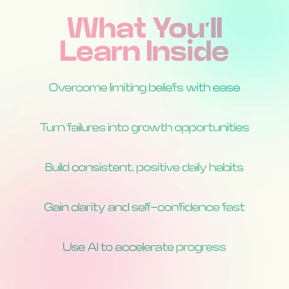 Grow Beyond Limits and Build a Mindset That Works for You | eBook Guide on how to develop a growth mindset for Personal Growth, Self-Improvement & Success