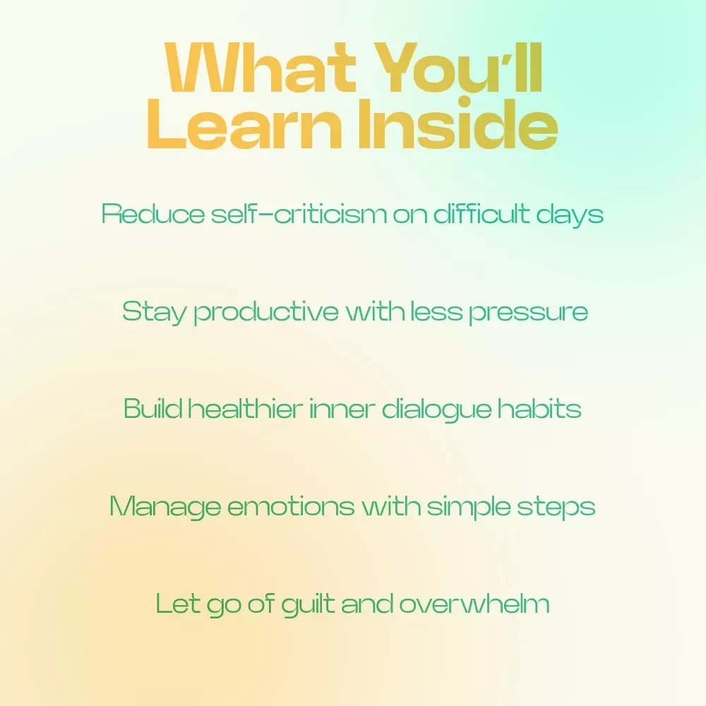 Be On Your Own Side Especially on Hard Days – Self Compassion Exercises for Hard Days Checklist, Mental Health Reset Guide, Gentle Productivity Tool