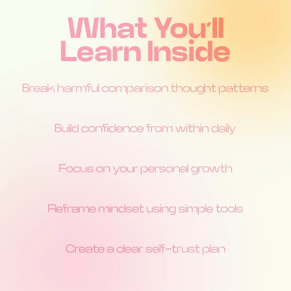 Build Confidence Without Comparison – A Powerful Guide on how to stop comparing yourself to others, Boost Self-Worth, and Create Your Own Path to Confidence