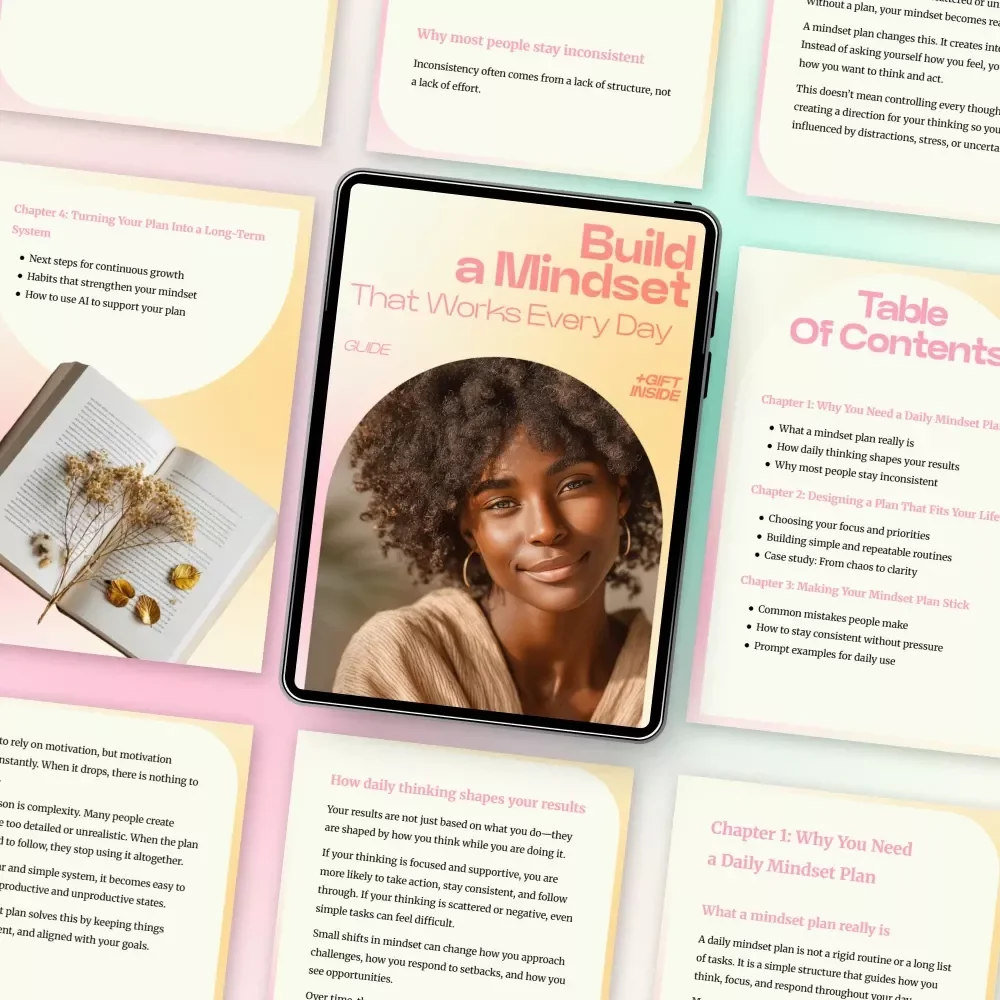 Build a Mindset That Works Every Day – A Practical Guide on how to create your own daily mindset plan for Clarity, Focus & Consistent Growth