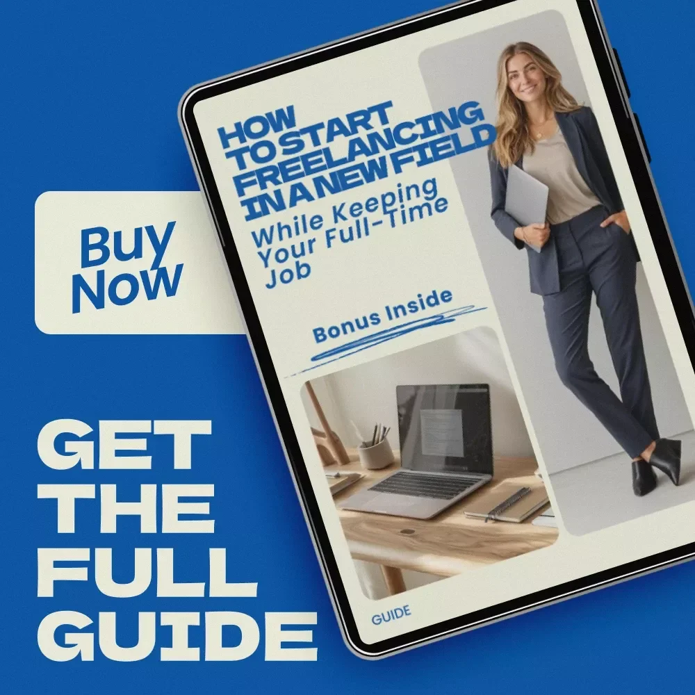 How to Start Freelancing in a New Field While Keeping Your Full-Time Job – Complete Beginner’s Guide on how to freelance in a new field while working full time, Side Hustle Blueprint & Career Transition eBook