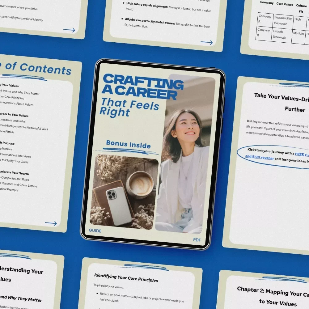 Crafting a Career That Feels Right: A Guide to Finding a Job That Aligns with Your Values
