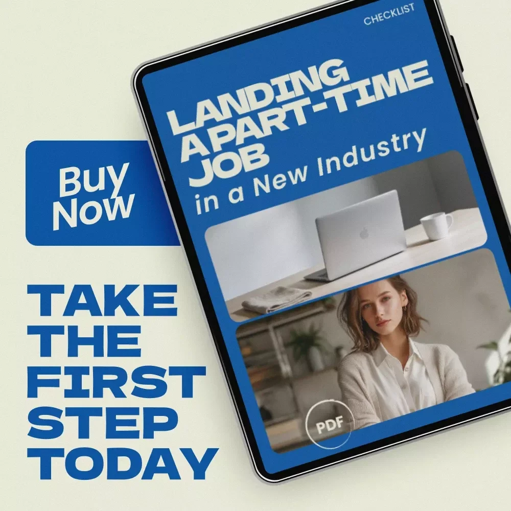 Landing a Part-Time Job in a New Industry Checklist – how to find a part time job in a new industry first, Career Change Guide, Printable Digital Download