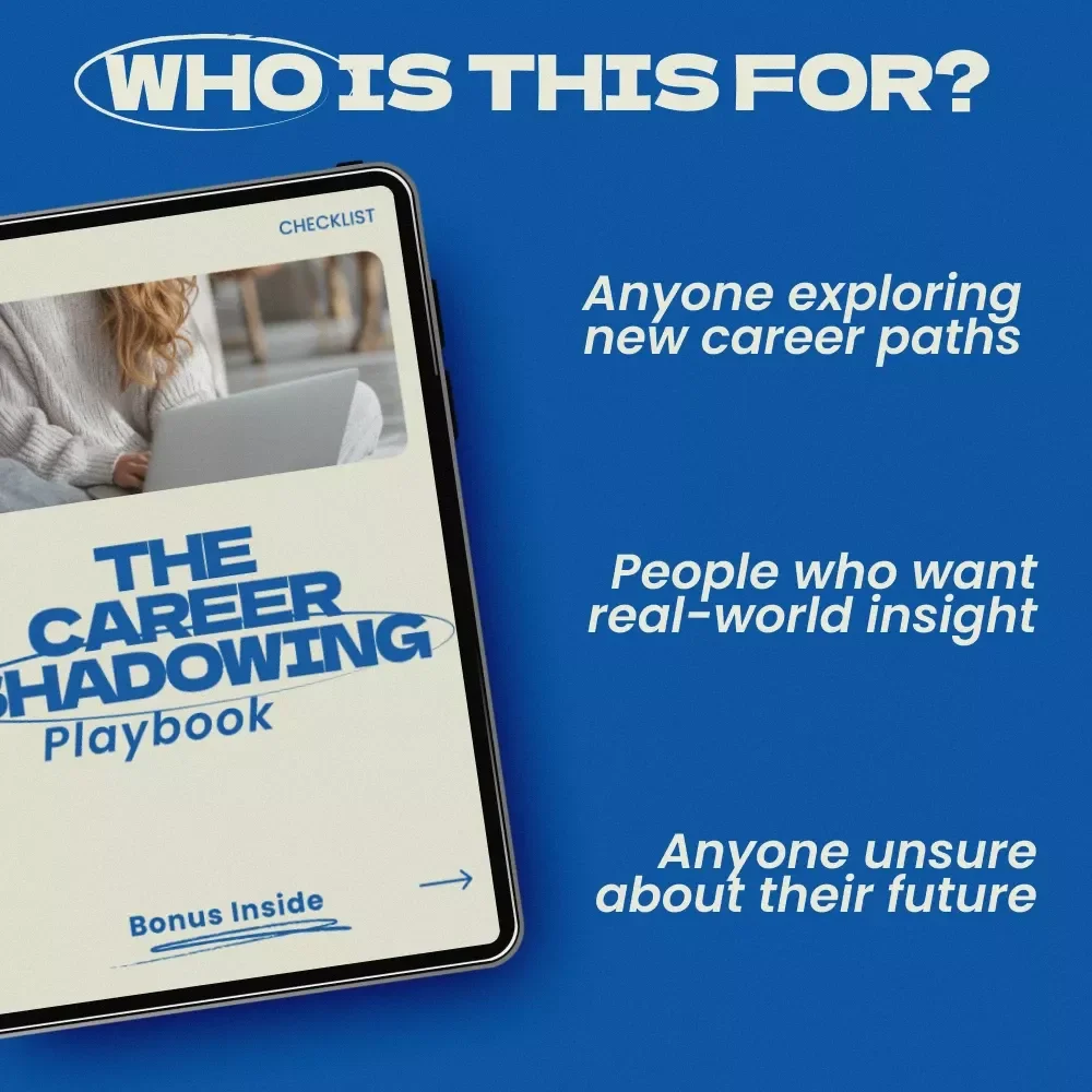 The Career Shadowing Playbook Checklist – How to Shadow Someone in a Different Field, Career Exploration Guide, Job Shadowing Planner, Printable Digital Download