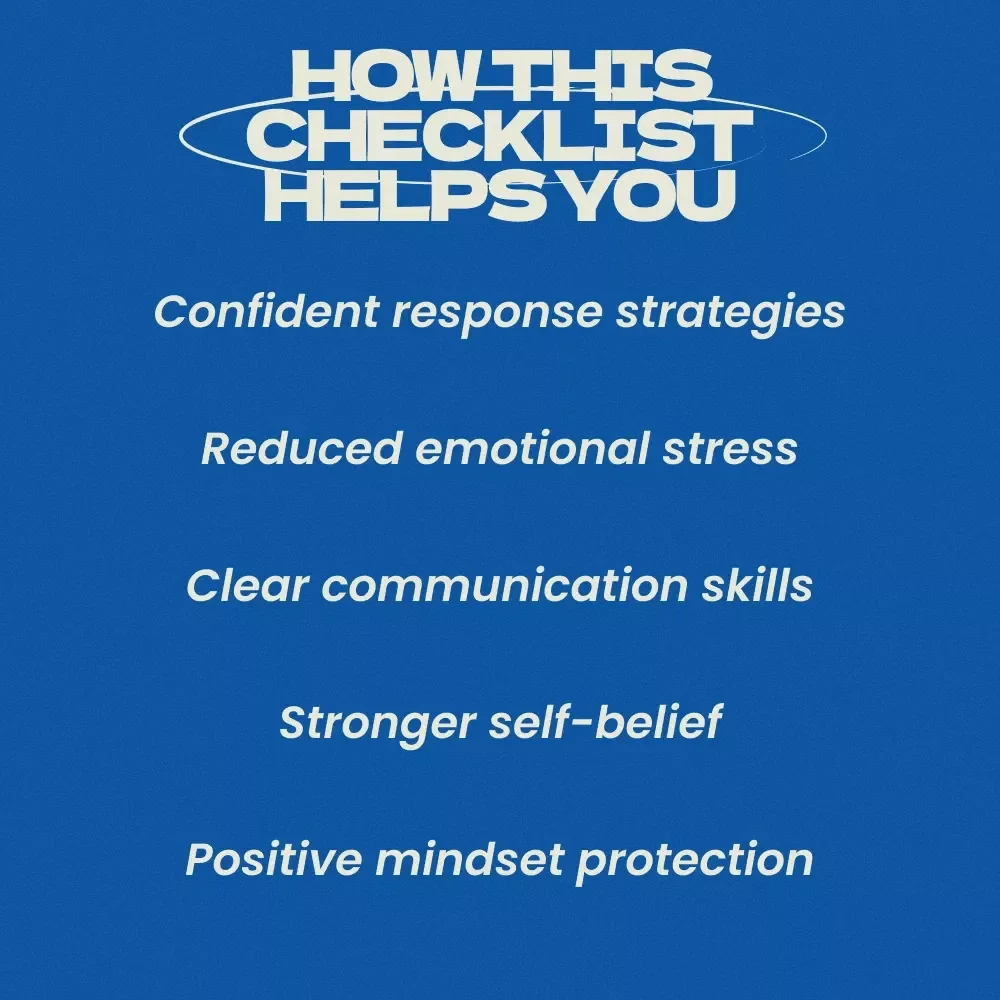 How to Handle Negative Comments About Your Career Change Checklist | How to Respond to Negative Comments About Your Career Change Guide