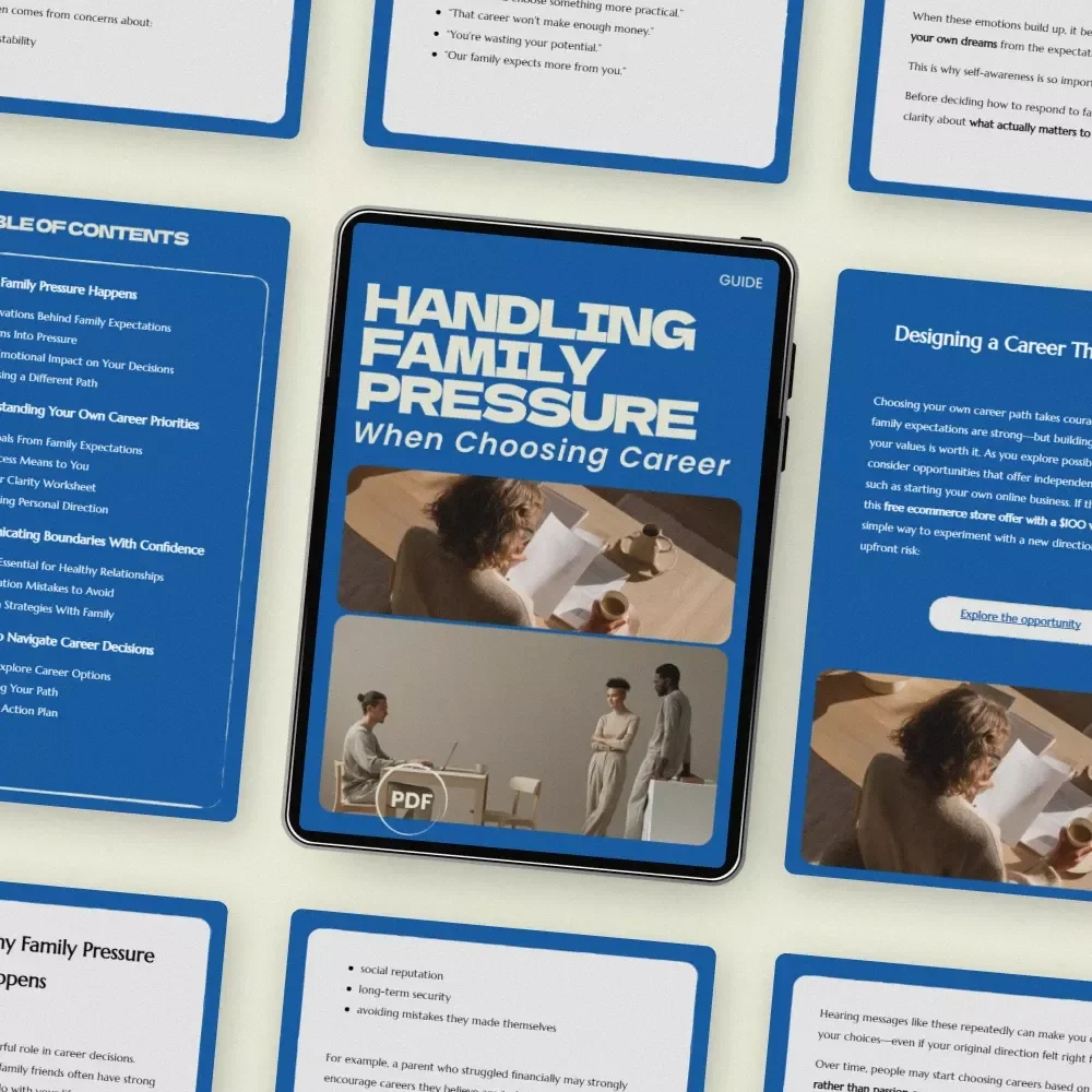Handling Family Pressure When Choosing Career – A Practical Guide on how to deal with family pressure about your career, Set Boundaries, Gain Clarity & Build Your Own Path