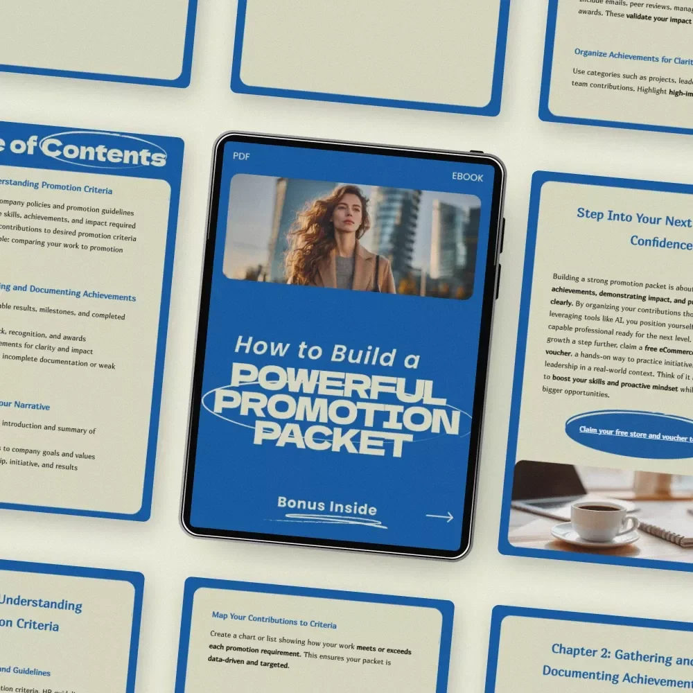 How to Build a Powerful Promotion Packet – Ultimate Career Growth eBook Guide on how to build a promotion packet, Professional Advancement Toolkit, Step-by-Step Promotion Strategy Resource
