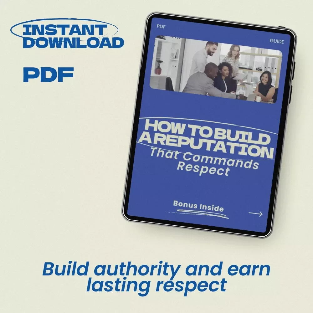 How to Build a Reputation That Commands Respect | Guide on how to develop a reputation as an expert, Personal Branding eBook, Authority Building Checklist, Digital Download