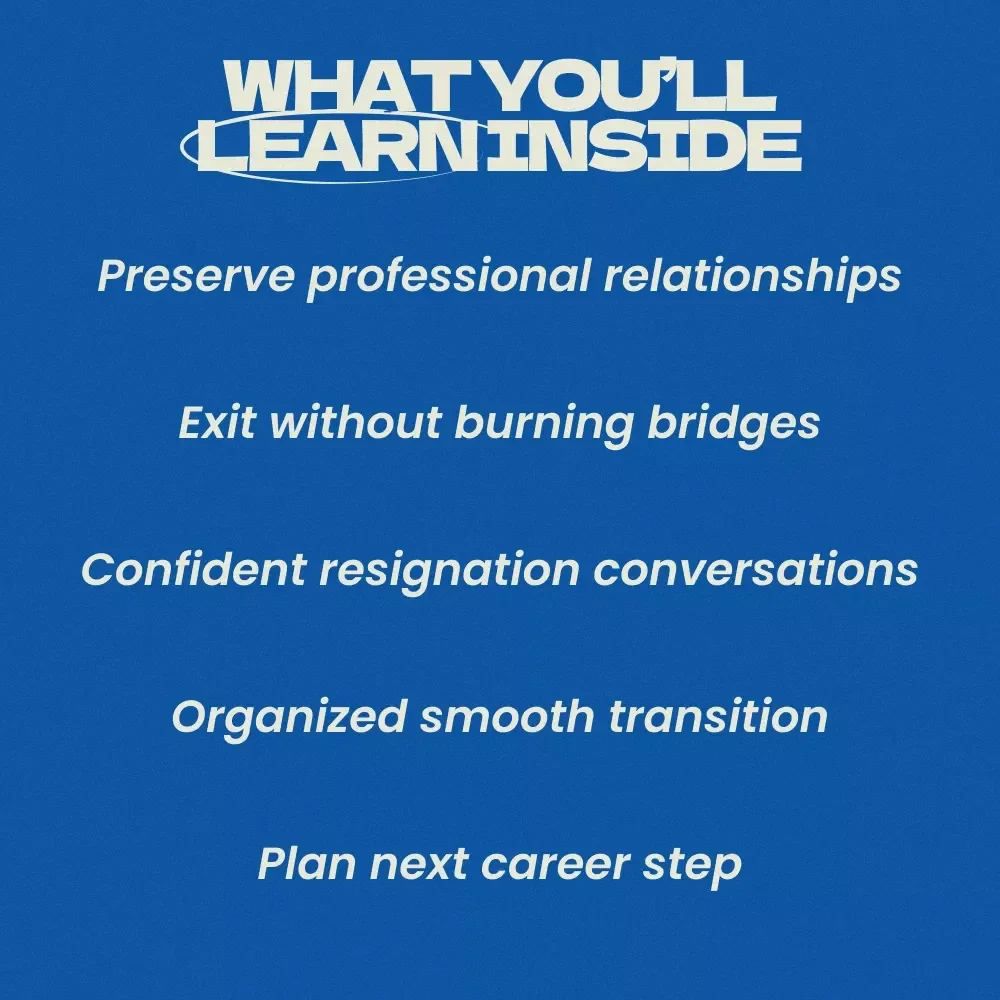 How to Leave a Job on Good Terms – Professional Guide, Career Exit Checklist, Resignation Strategy eBook, Workplace Transition Planner, how to leave a job on good terms