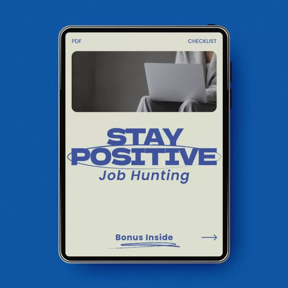 Stay Positive Job Hunting Checklist – How to Stay Positive When Job Hunting, Daily Motivation Planner, Career Mindset Guide, Job Search Support Tool