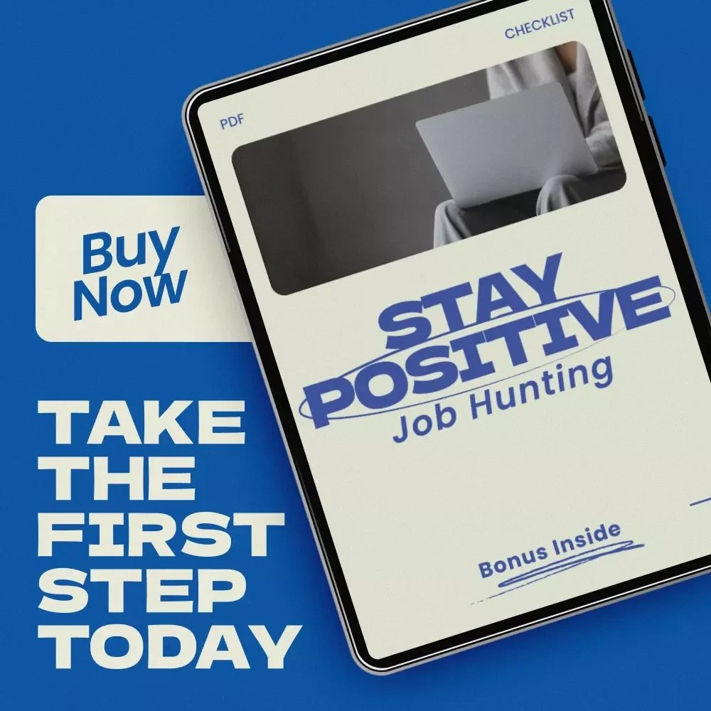 Stay Positive Job Hunting Checklist – How to Stay Positive When Job Hunting, Daily Motivation Planner, Career Mindset Guide, Job Search Support Tool