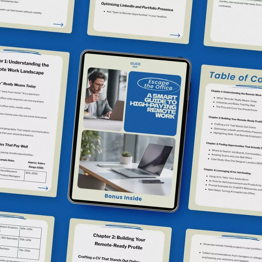 Escape the Office: A Smart Guide to High-Paying Remote Work | How to Find Remote Jobs That Pay Well | Digital Download Career Guide, Work From Home Blueprint, AI Job Search Toolkit