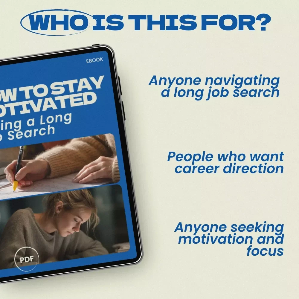How to Stay Motivated During a Long Job Search – Digital eBook Guide, Career Mindset & Productivity Planner, Job Search Strategy Checklist, Motivation & Focus Toolkit