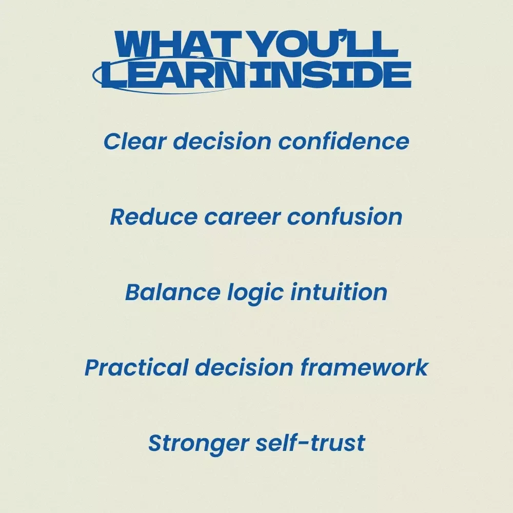 Trust Yourself and Choose the Right Career Path – A Practical Guide on how to use intuition in career decisions, Career Clarity Workbook, Life Direction eBook, Digital Download