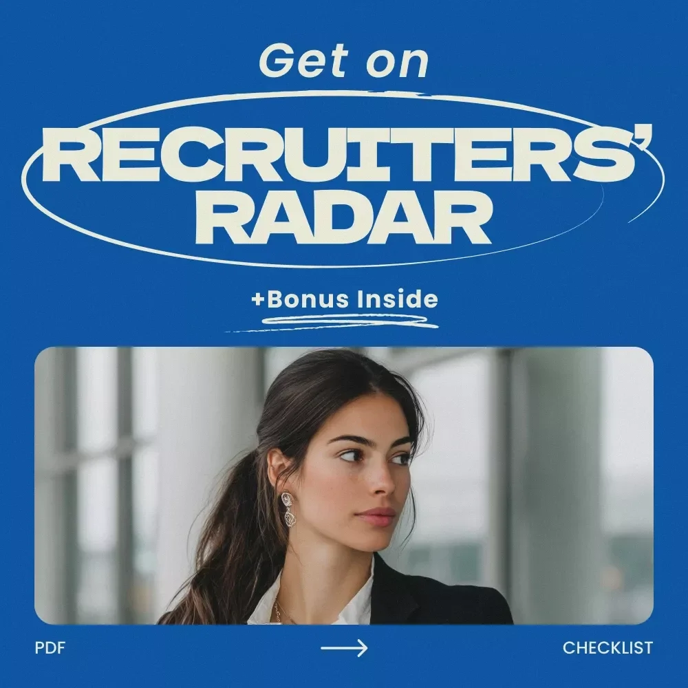 Get on Recruiters’ Radar Checklist – How to Get on Recruiters Radar, LinkedIn Optimization, Job Search Visibility, Career Growth Digital Download