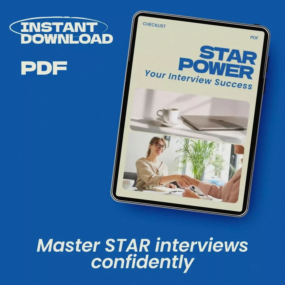 STAR Power: Your Interview Success Checklist – How to Use the STAR Method for Interviews, Job Interview Prep Guide, Career Success Digital Download