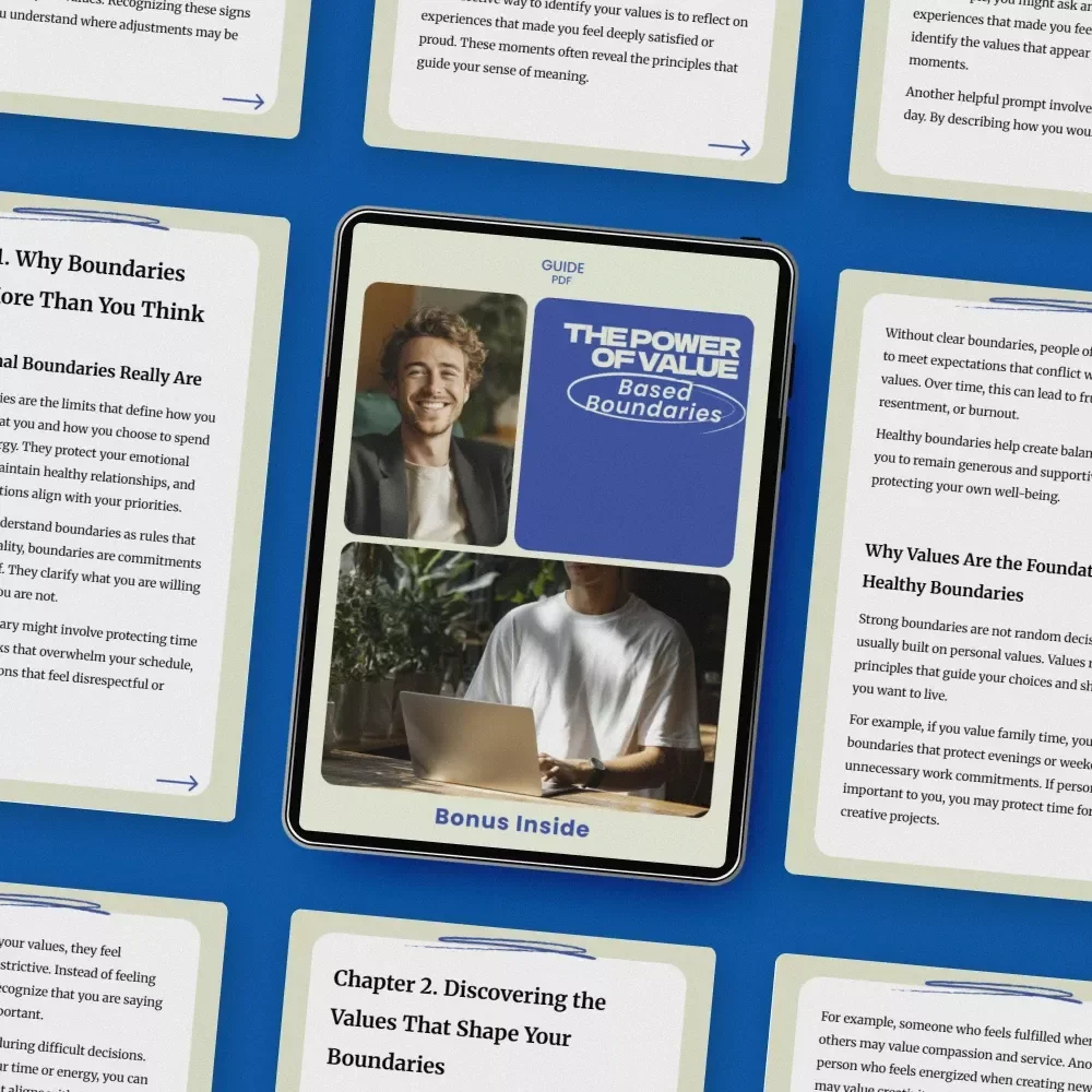 The Power of Value Based Boundaries – A Guide on how to set boundaries based on your values for Emotional Clarity, Confidence & Healthy Relationships (Digital Download)