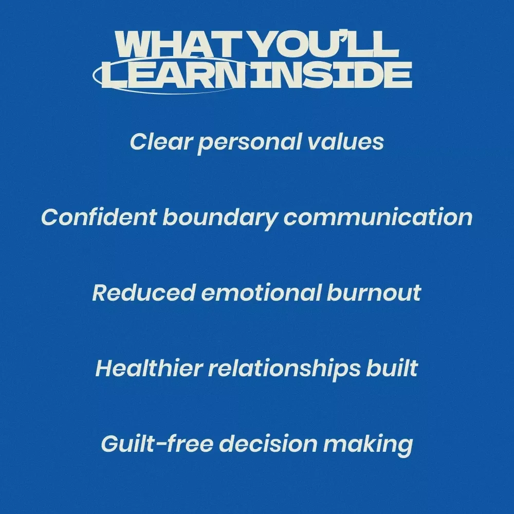 The Power of Value Based Boundaries – A Guide on how to set boundaries based on your values for Emotional Clarity, Confidence & Healthy Relationships (Digital Download)