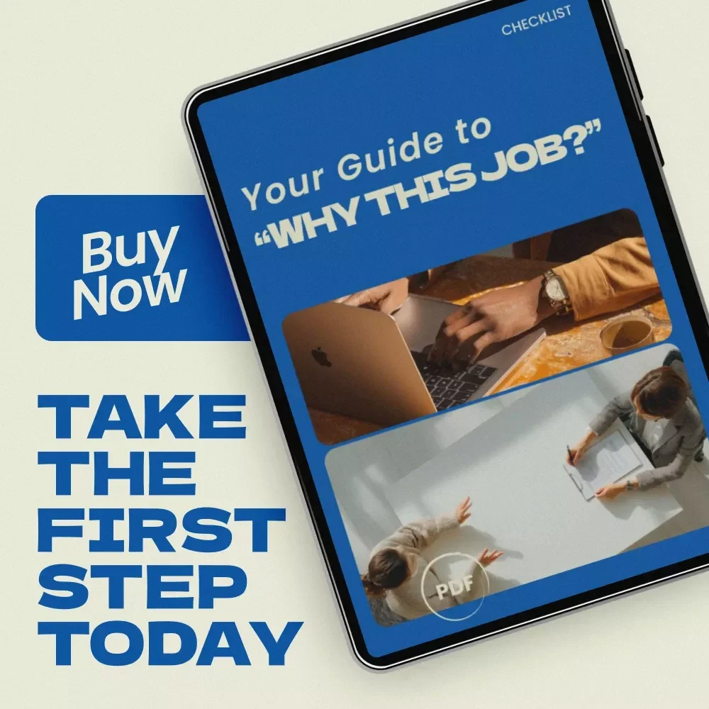 Your Guide to “Why This Job” Checklist – How to Answer Why Do You Want This Job | Interview Prep Digital Download | Job Interview Success Guide