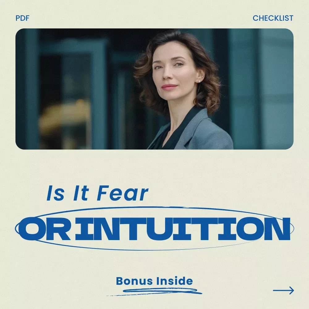 Is It Fear or Intuition Checklist – How to Know if Fear Is Intuition or Anxiety, Self-Discovery Guide, Decision Making Tool, Mental Clarity Workbook
