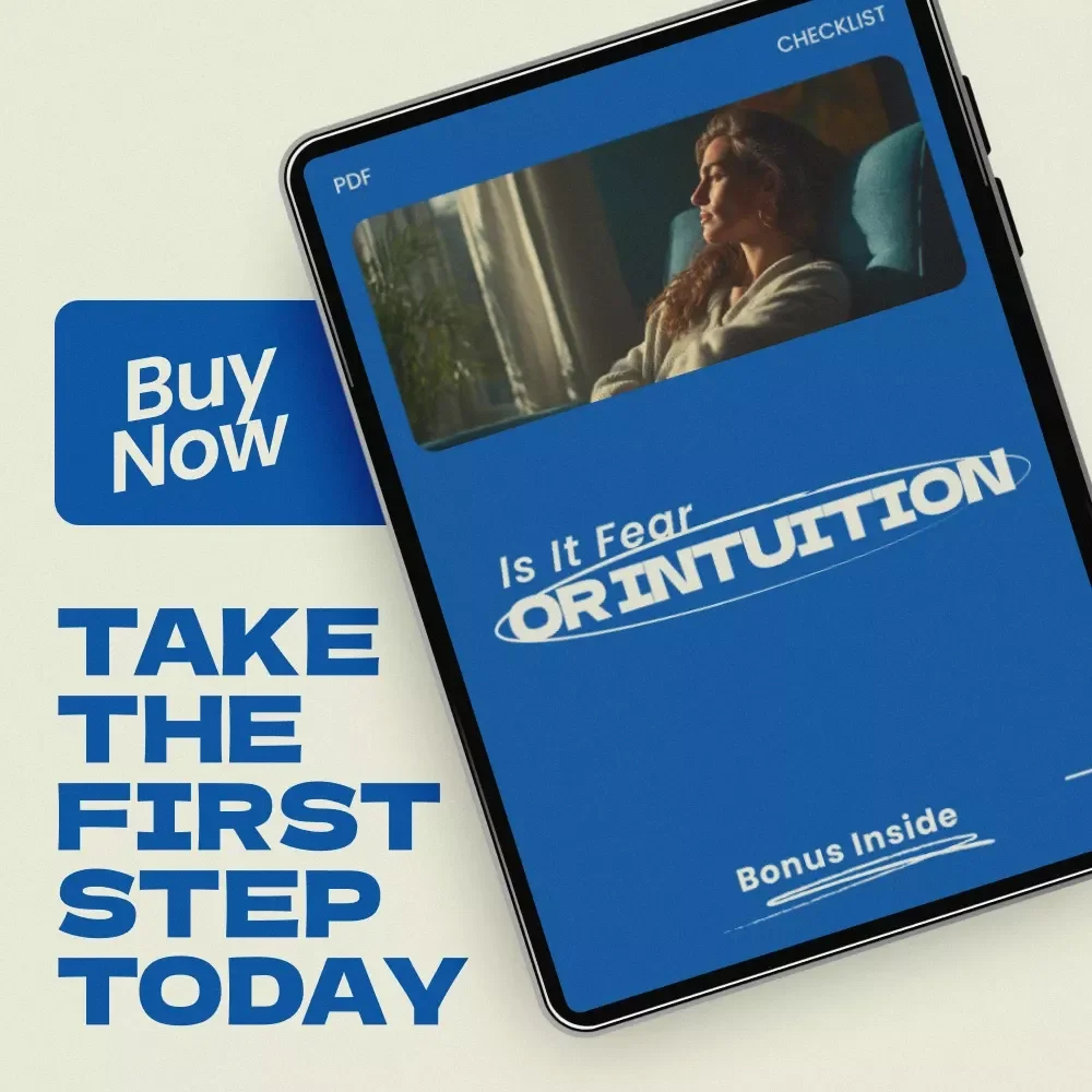 Is It Fear or Intuition Checklist – How to Know if Fear Is Intuition or Anxiety, Self-Discovery Guide, Decision Making Tool, Mental Clarity Workbook