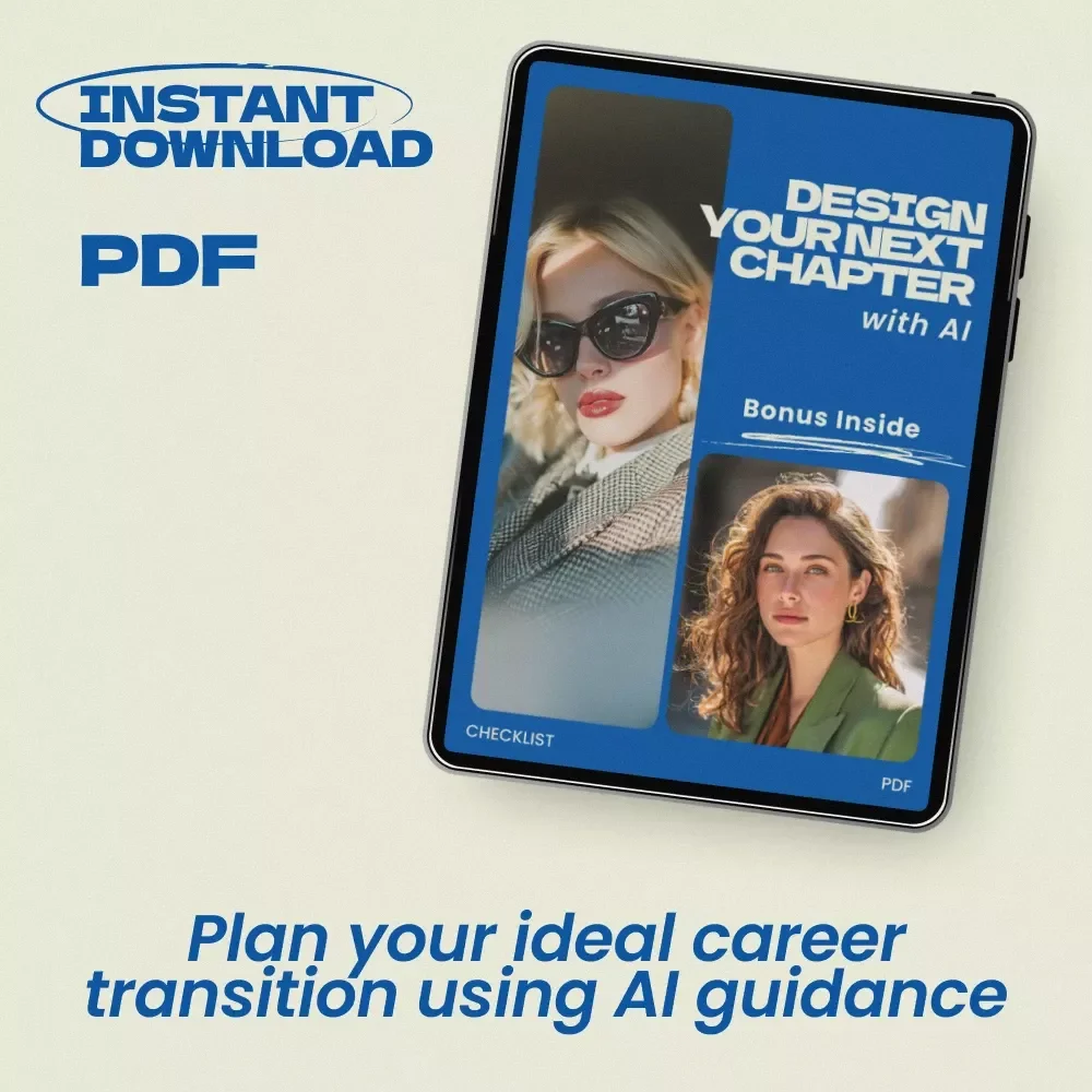 Design Your Next Chapter with AI – Career Transition Checklist | how to use ai to create a career transition timeline Planner & Digital Download