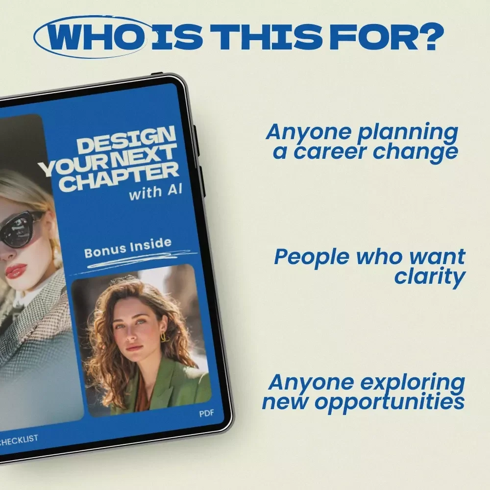 Design Your Next Chapter with AI – Career Transition Checklist | how to use ai to create a career transition timeline Planner & Digital Download
