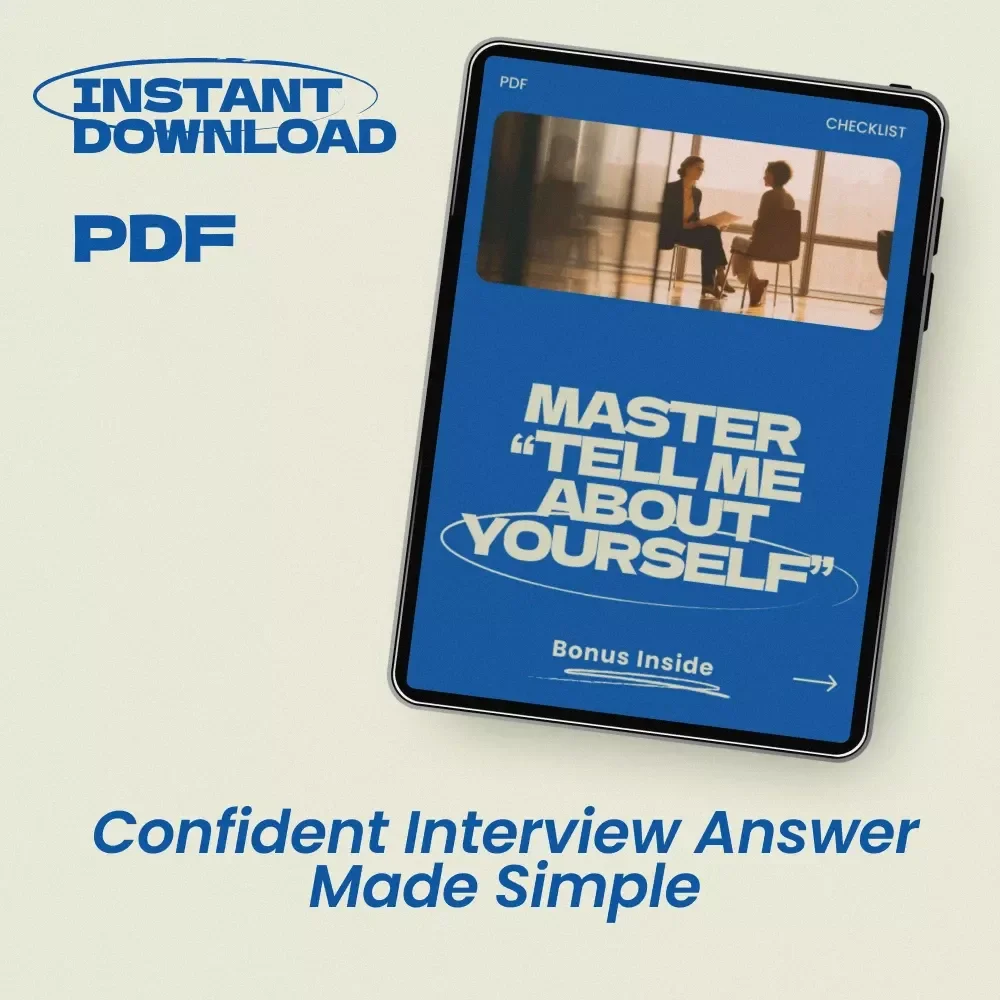 Master “Tell Me About Yourself” Checklist | How to Answer Tell Me About Yourself in an Interview | Job Interview Prep Guide, Career Confidence Tool, Instant Download