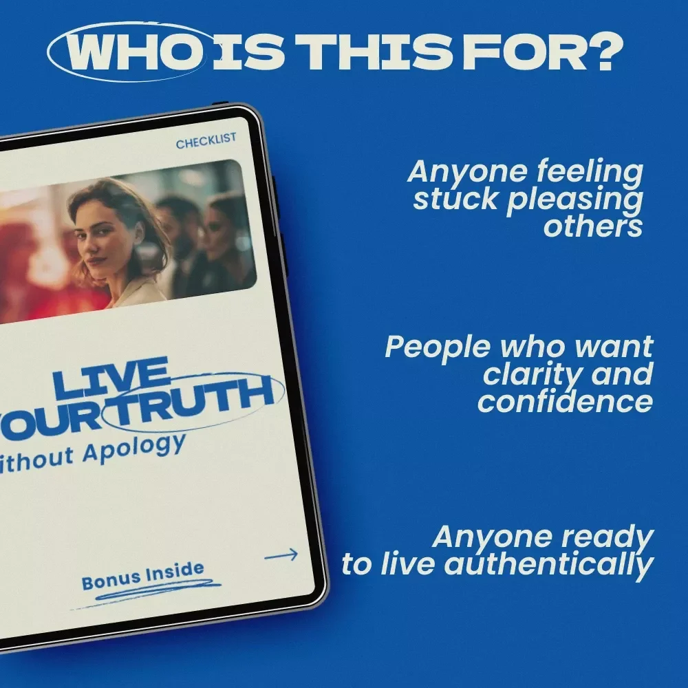 Live Your Truth Without Apology Checklist – How to Stop Living by Other People's Values, Personal Growth Guide, Self Discovery Digital Download