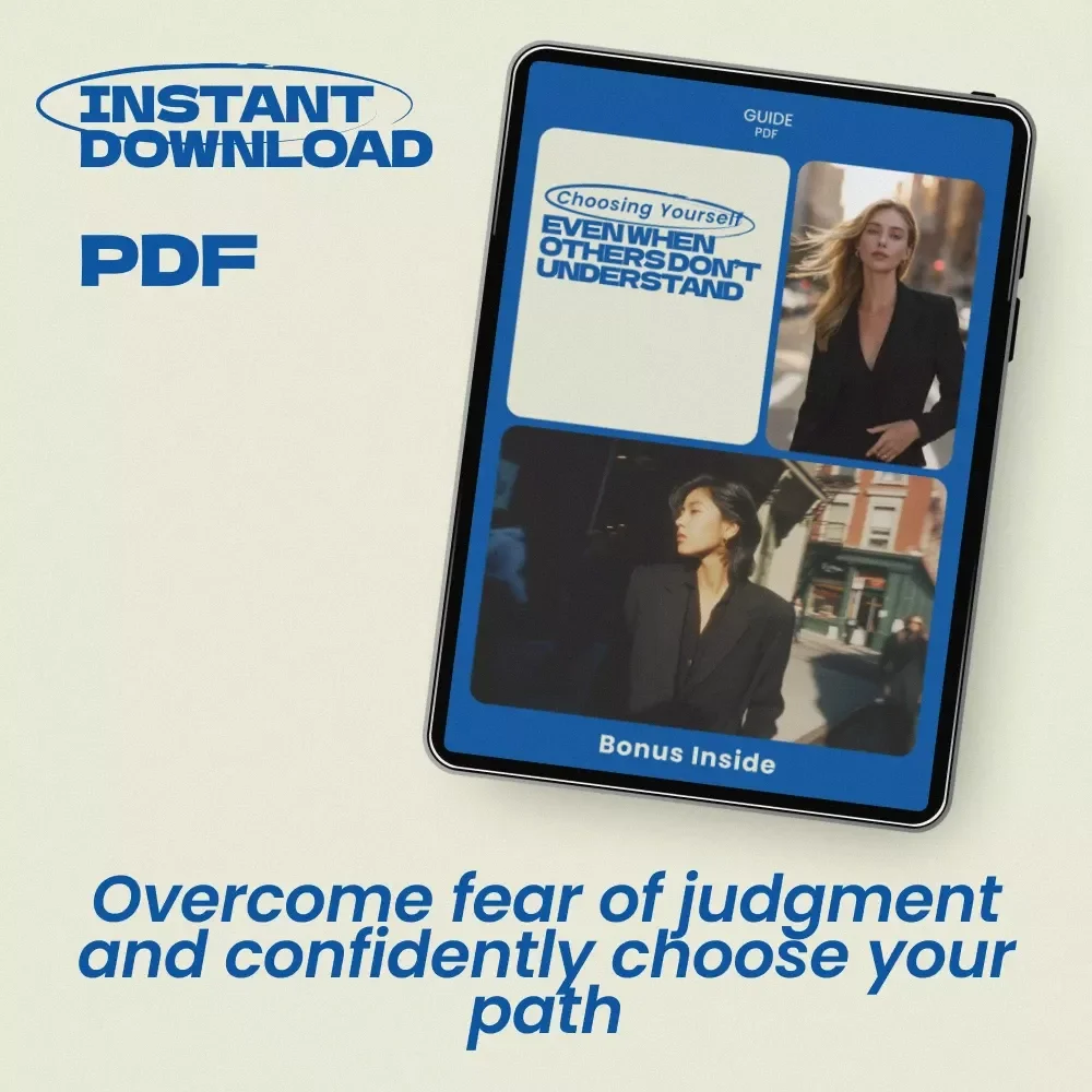 Choosing Yourself Even When Others Don’t Understand – A Guide on How to Deal with Fear of Judgment When Changing Paths, Build Confidence & Take Control of Your Life