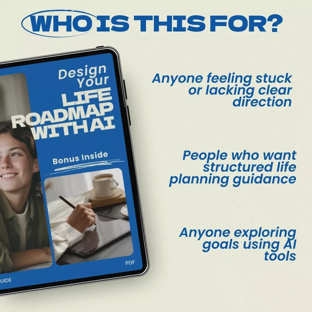 Design Your Life Roadmap With AI | AI Tools for Building a Life Roadmap Guide, Digital Download Life Planning Workbook, Personal Strategy eBook